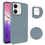 For Oppo A5X Back Cover Case (Glass Like Camera Protection | Leather Feel | Minimalist Professional Grip)