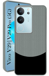 For Vivo V29 | Vivo V29 Pro Back Cover Case (Elegant PU Leather Finish | Premium Minimalist Professional | Camera Protection Bump)