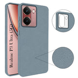 For Realme P3 Ultra Back Cover Case (Glass Like Camera Protection | Leather Feel | Minimalist Professional Grip)