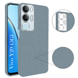 For Vivo Y29 Back Cover Case (Glass Like Camera Protection | Leather Feel | Minimalist Professional Grip)