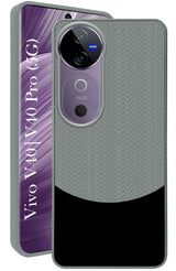 For Vivo V40 | Vivo V40 Pro Back Cover Case (Elegant PU Leather Finish | Premium Minimalist Professional | Camera Protection Bump)