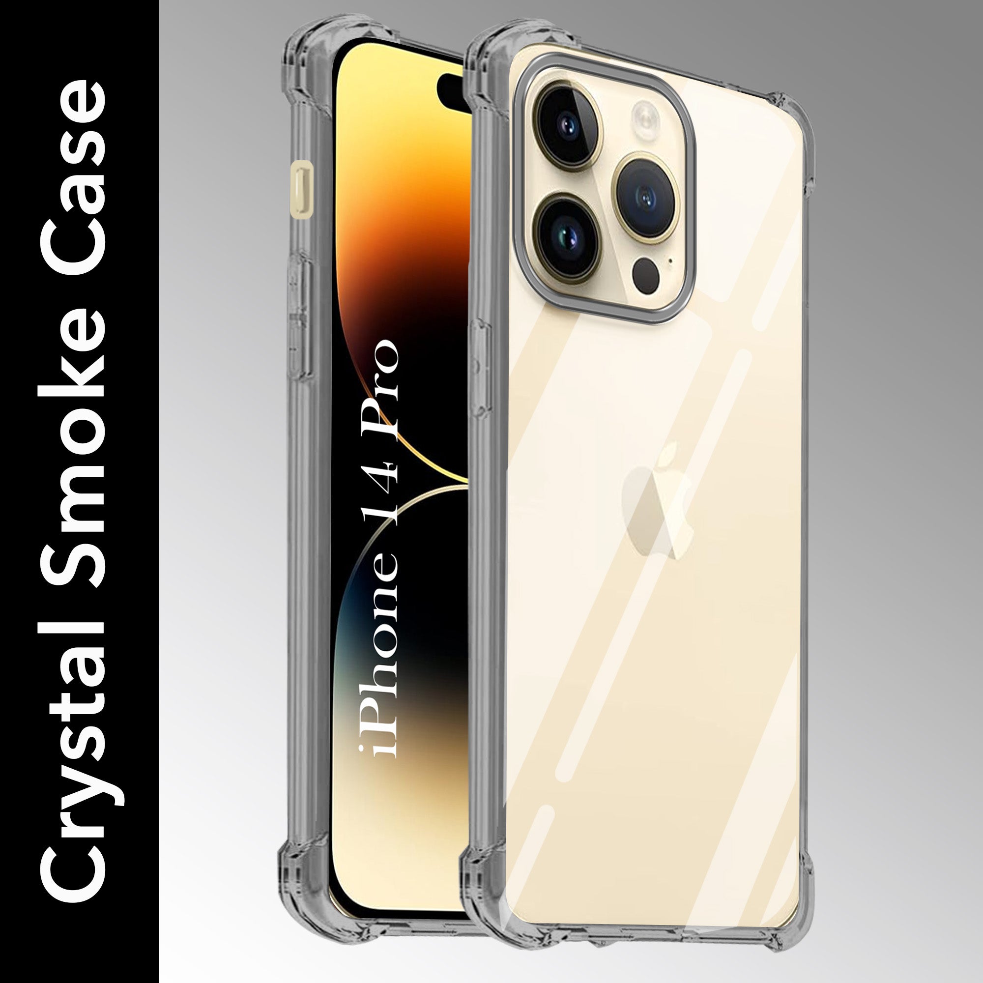 For Apple iPhone 14 Pro (Shockproof Crystal Clear Case |  Drop & Camera Protection | Hard Polycarbonate)