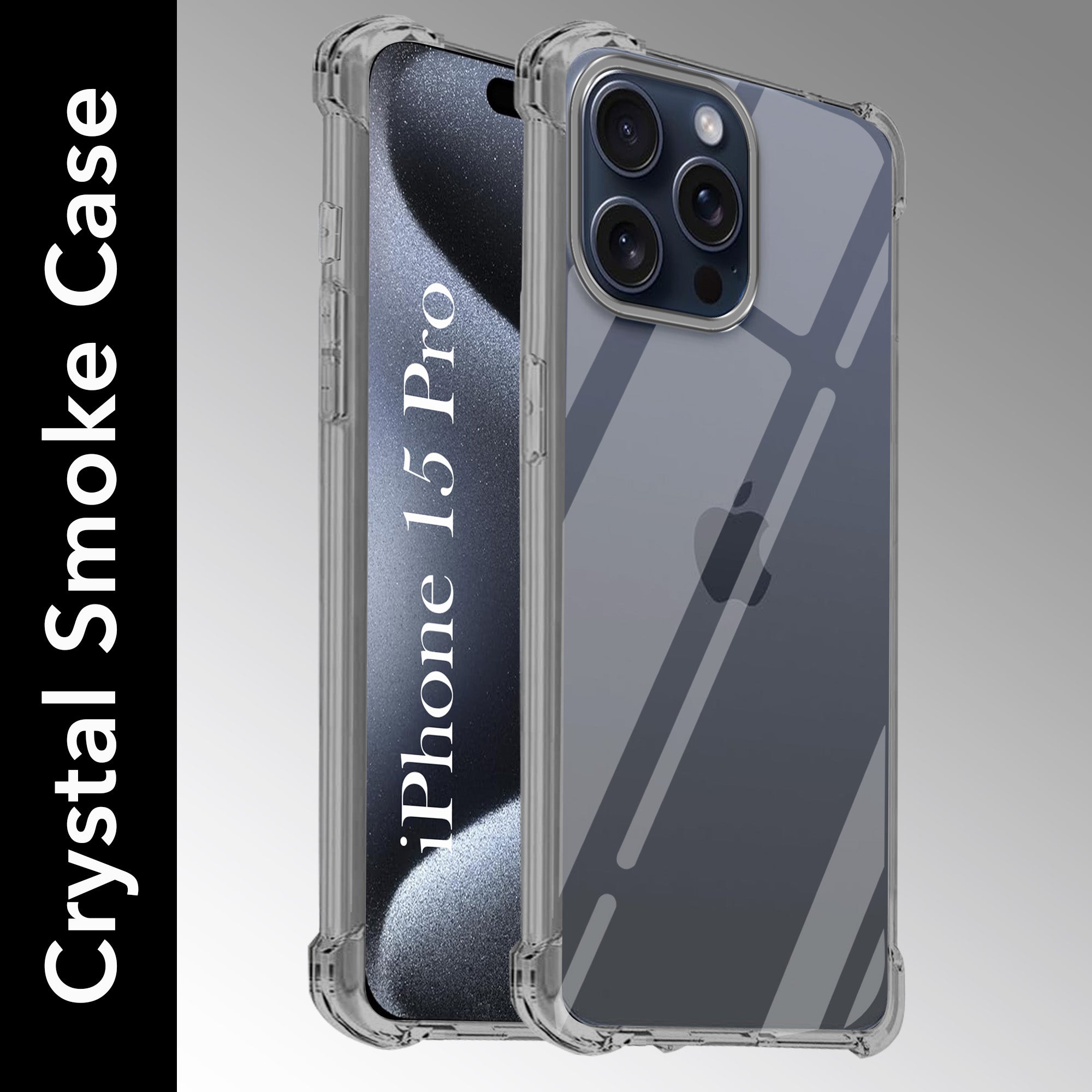 For Apple iPhone 15 Pro Back Cover (Shockproof Crystal Clear Case |  Drop & Camera Protection | Hard Polycarbonate)