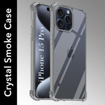 For Apple iPhone 15 Pro Back Cover (Shockproof Crystal Clear Case |  Drop & Camera Protection | Hard Polycarbonate)