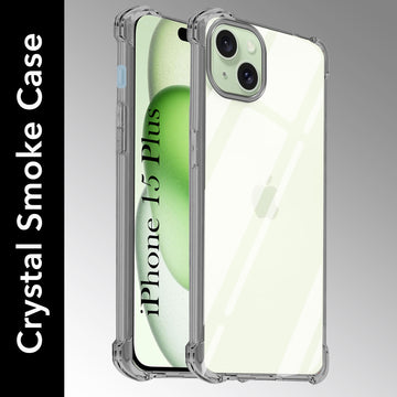 For Apple iPhone 15 Plus Back Cover (Shockproof Crystal Clear Case |  Drop & Camera Protection | Hard Polycarbonate)