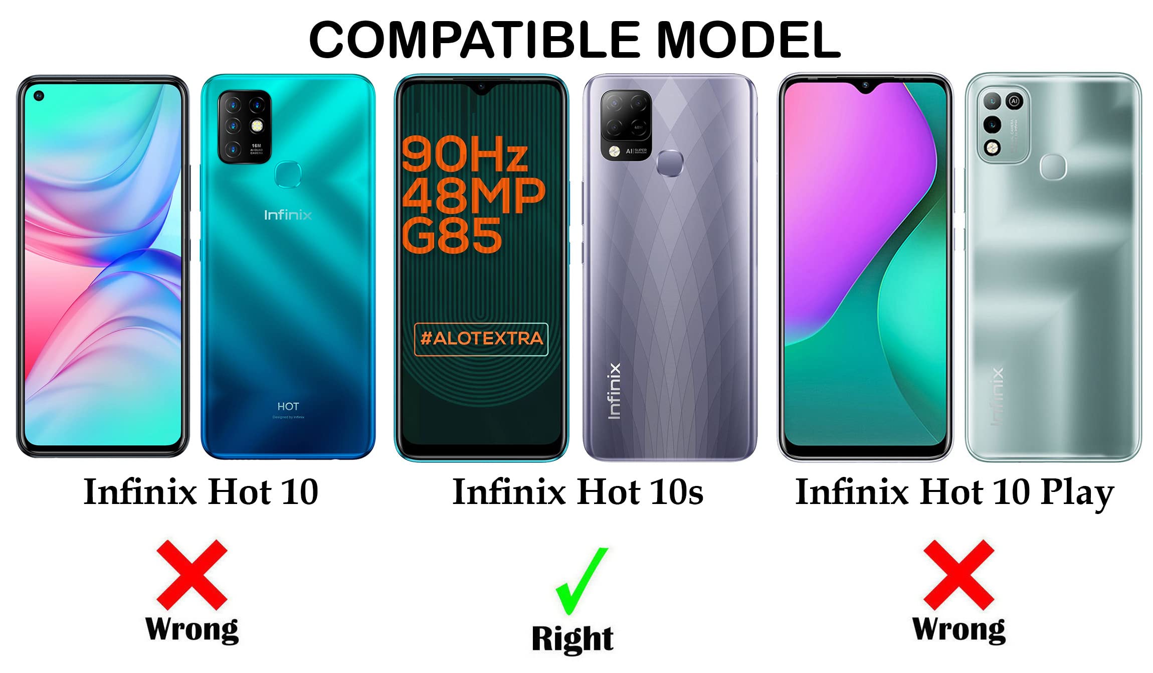 For Infinix Hot 10s Back Cover Case (Dual Layer Hybrid Armor | Ring Holder & Kickstand in-Built | 360 Degree Shockproof Protection)