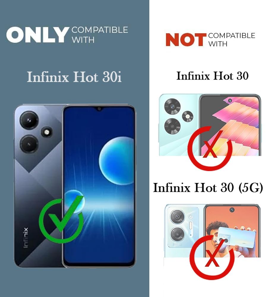 For Infinix Hot 30i Back Cover Case (Matte Finish Silicone with Inside Fiber Cloth)