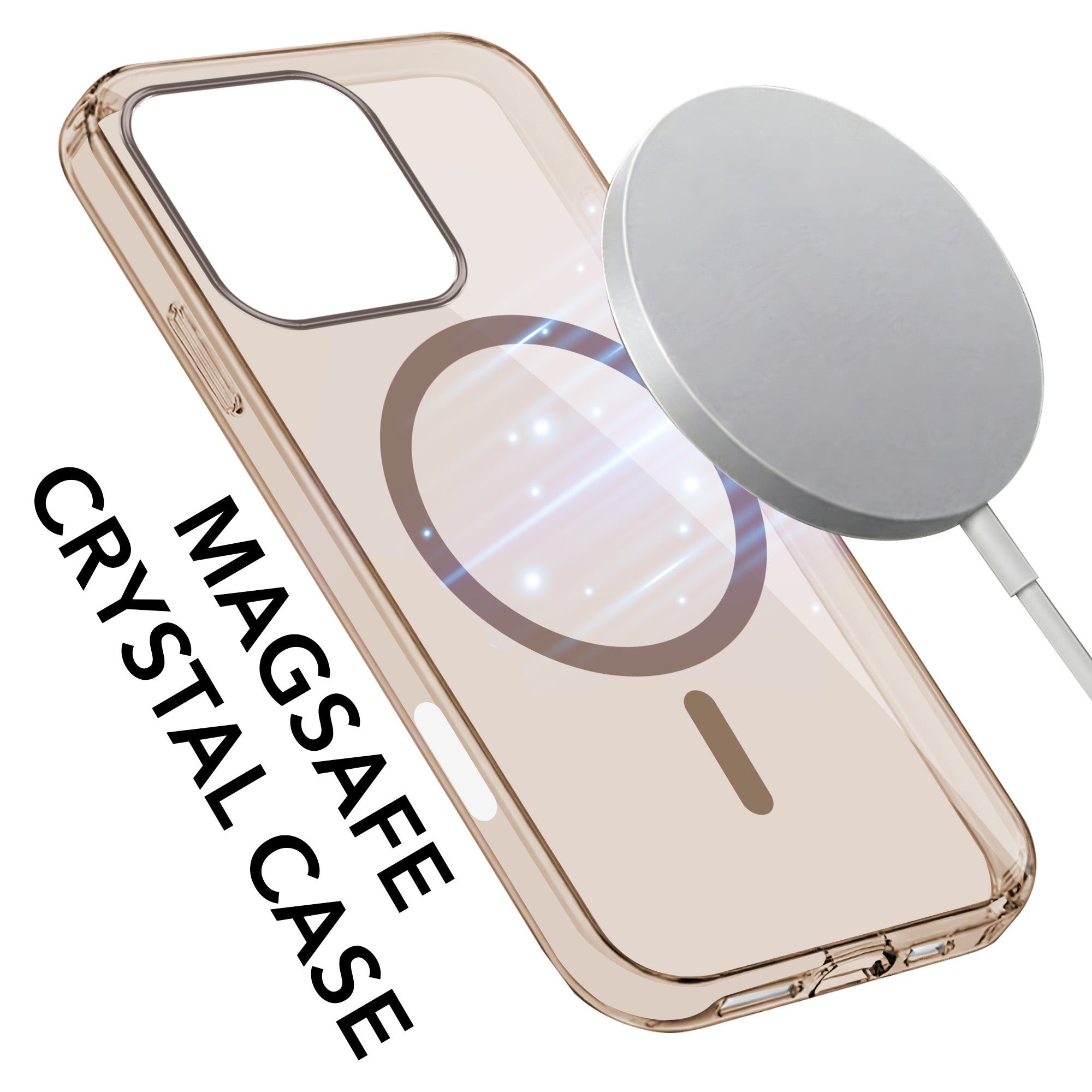 For Apple iPhone 16 Pro Max Back Cover Case Lifetime Anti-Yellow MagSafe Compatible Clear(Sleek Hard Crystal | Camera Protection and Shockproof)