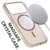 For Apple iPhone 17 Pro Back Cover Case Lifetime Anti-Yellow MagSafe Compatible Clear (Sleek Hard Crystal | Camera Protection and Shockproof)