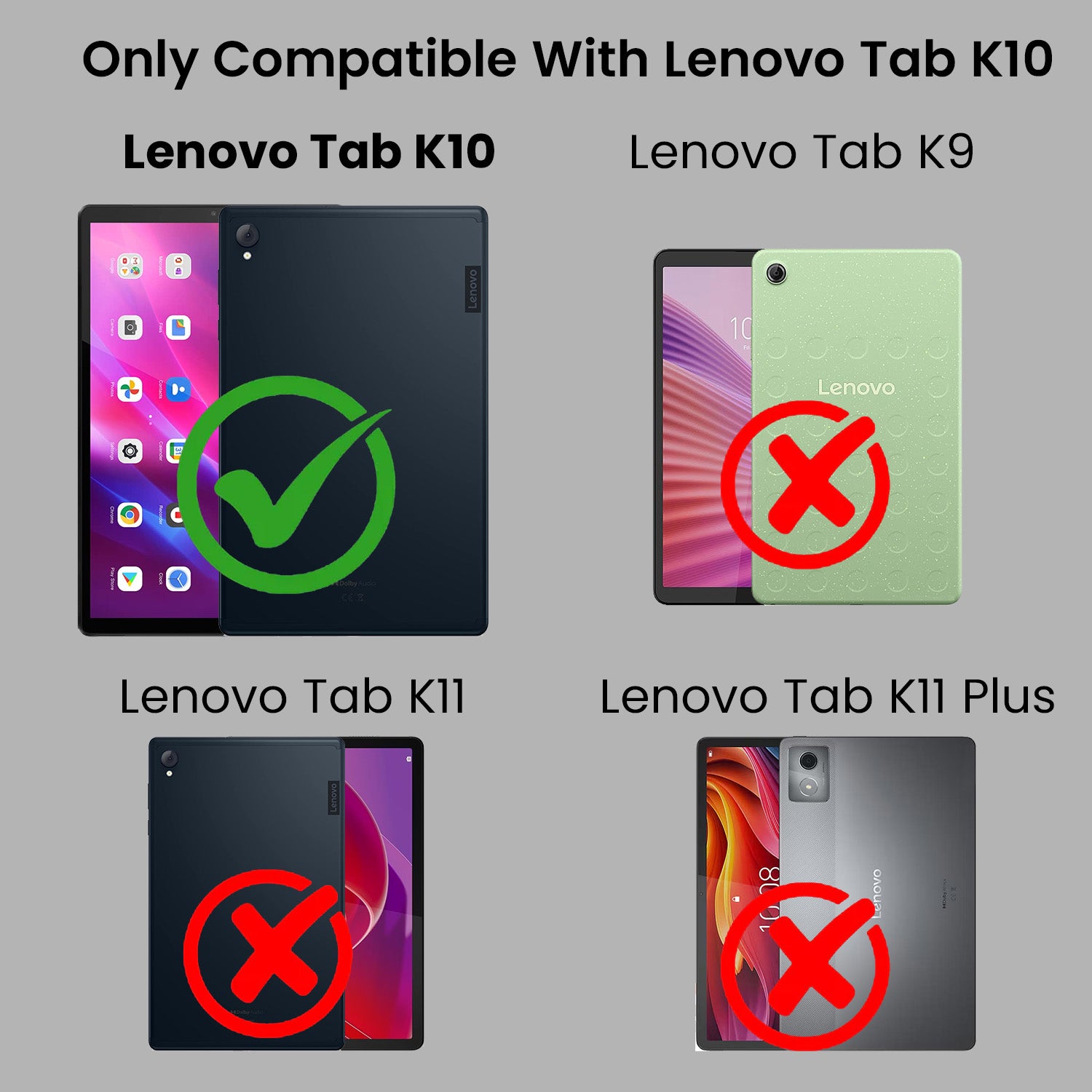 For Flip Cover Folio Cover Lenovo Tab K10 (TB-X6C6F, TB-X6C6X) 10 Inch (PU Leather | Multi-Angle Smart Stand | Card Storage Slots | Silicone Back Pouch)