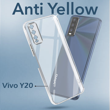 For Vivo Y20 2021 Back Cover Case (Hard Anti Yellow Clear Case | Drop & Camera Protection | Shockproof Polycarbonate)