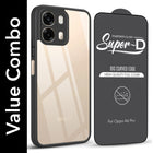 For Oppo A6 Pro Combo with Back Cover and 9H Tempered Glass (Lifetime Anti-Yellow | Crystal Clear Shockproof | Oleophobic Coating Screen Glass)