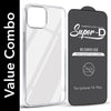 For Apple iPhone 14 Plus Combo with Back Cover and 9H Tempered Glass (Lifetime Anti-Yellow | Sleek Hard Crystal | Oleophobic Coating Screen Glass)