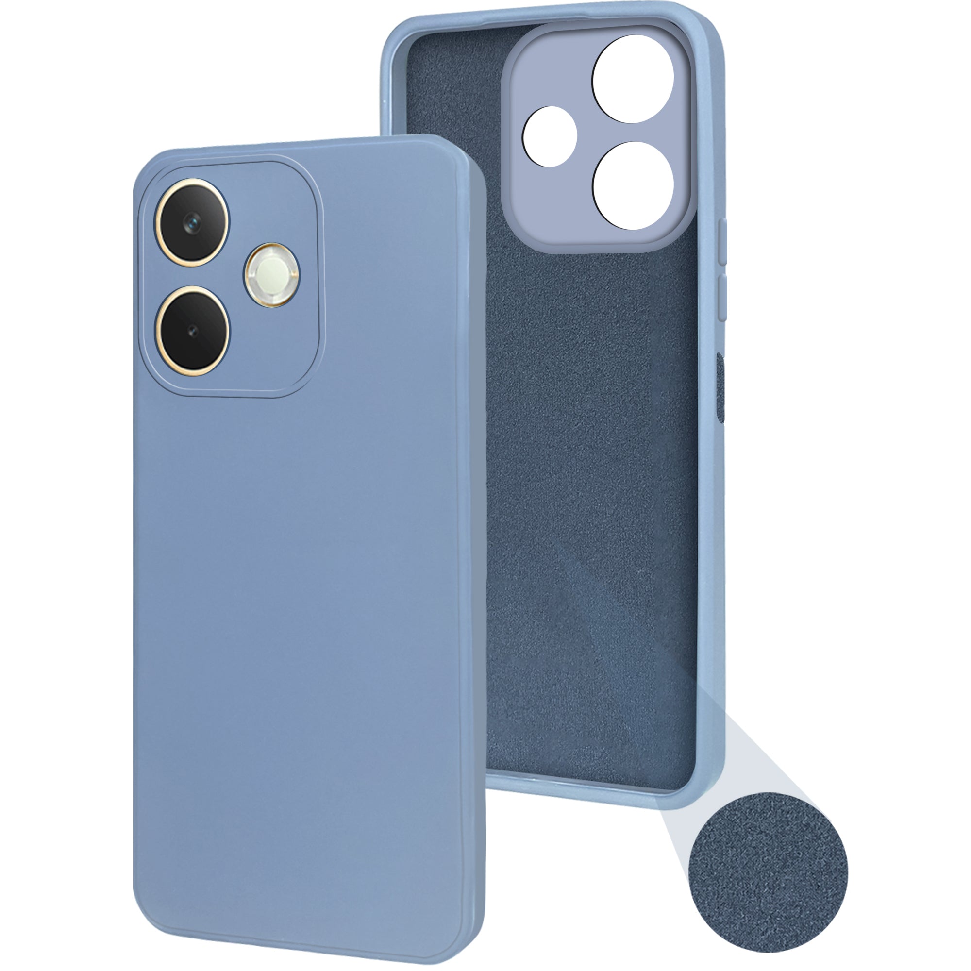For Oppo A6X | Oppo A6S Back Cover Case (Matte Finish Silicone with Inside Fiber cloth)