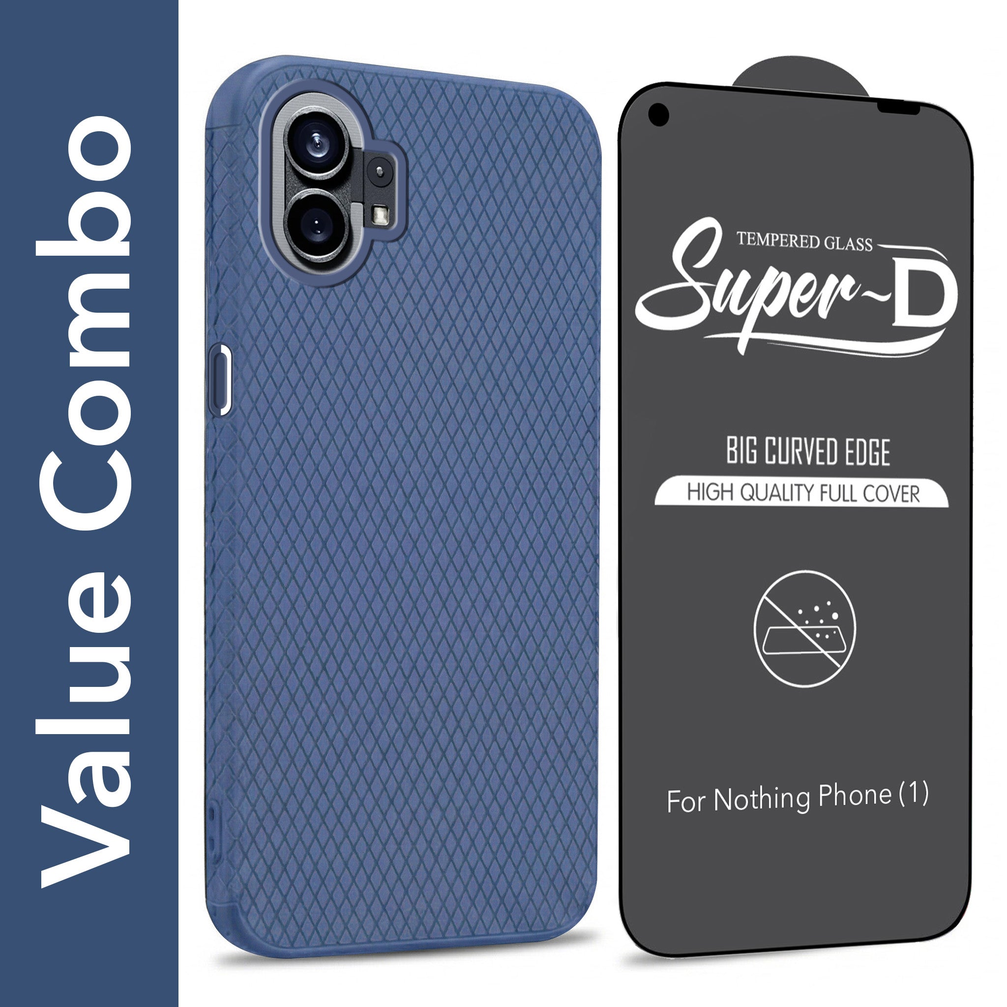 For Nothing Phone 1 Combo with Back Cover and 9H Tempered Glass (Liquid Silicone | Camera Protection | Oleophobic Coating Screen Glass)