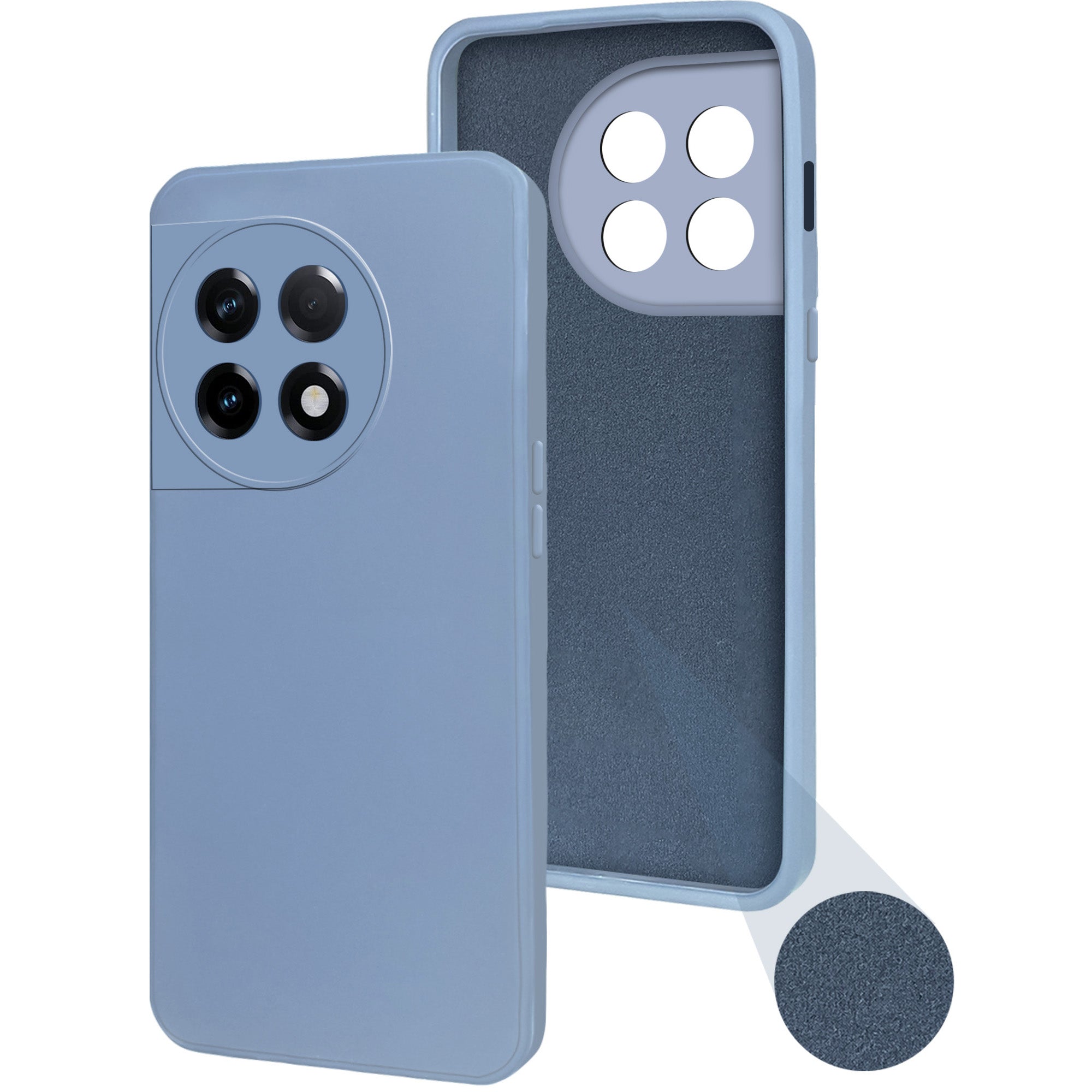 For OnePlus 11R Back Cover Case (Inside Fiber Cloth | Smooth Matte Finish | Elegant Professional Look)