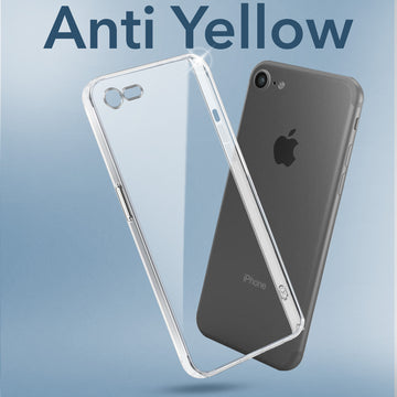 For Apple iPhone 7 | iPhone 8 Back Cover Case (Hard Anti Yellow Clear Case | Drop & Camera Protection | Shockproof Polycarbonate)