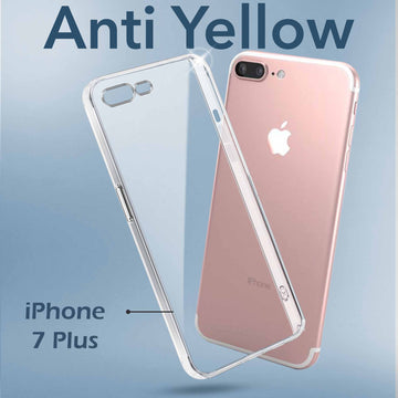 For Apple iPhone 7 Plus | iPhone 8 Plus Back Cover Case (Hard Anti Yellow Clear Case | Drop & Camera Protection | Shockproof Polycarbonate)