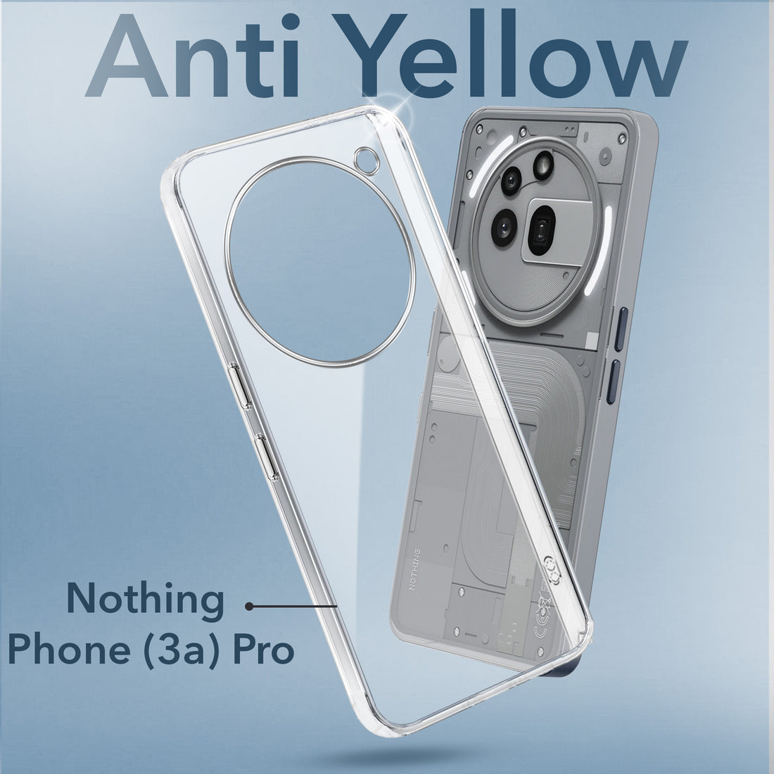 For Nothing Phone 3A Pro 5G Back Cover Case (Hard Anti Yellow Clear Case | Sleek Hard Crystal Clear | Drop & Camera Protection | Shockproof Polycarbonate)
