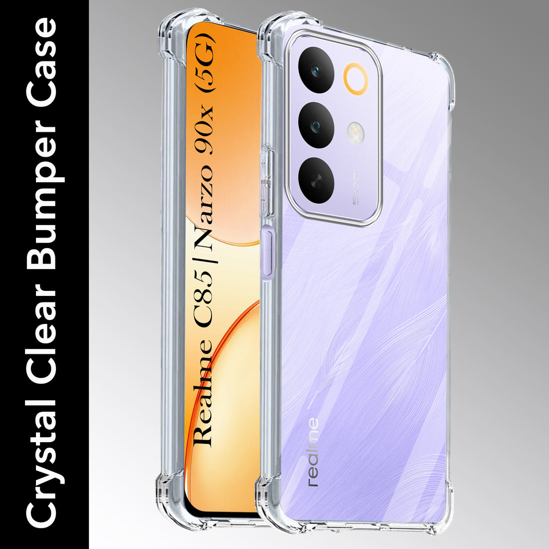For Realme C85 5G | Realme Narzo 90x Back Cover Shockproof Crystal-Clear (Drop & Camera Protection | Hard Polycarbonate)
