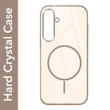 For Samsung Galaxy S23 FE 5G Back Cover Case (Crystal Clear Case | MagSafe Wireless Charging Support | Hard Anti Yellow | Camera Protection Bump)