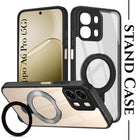 For Oppo A6 Pro Back Cover Case (Kick Stand Ring Holder | Life time Anti Yellow | Camera Protection)