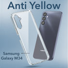 For Samsung Galaxy M34 5G Back Cover (Hard Anti Yellow Clear Case | Drop & Camera Protection | Shockproof Polycarbonate)