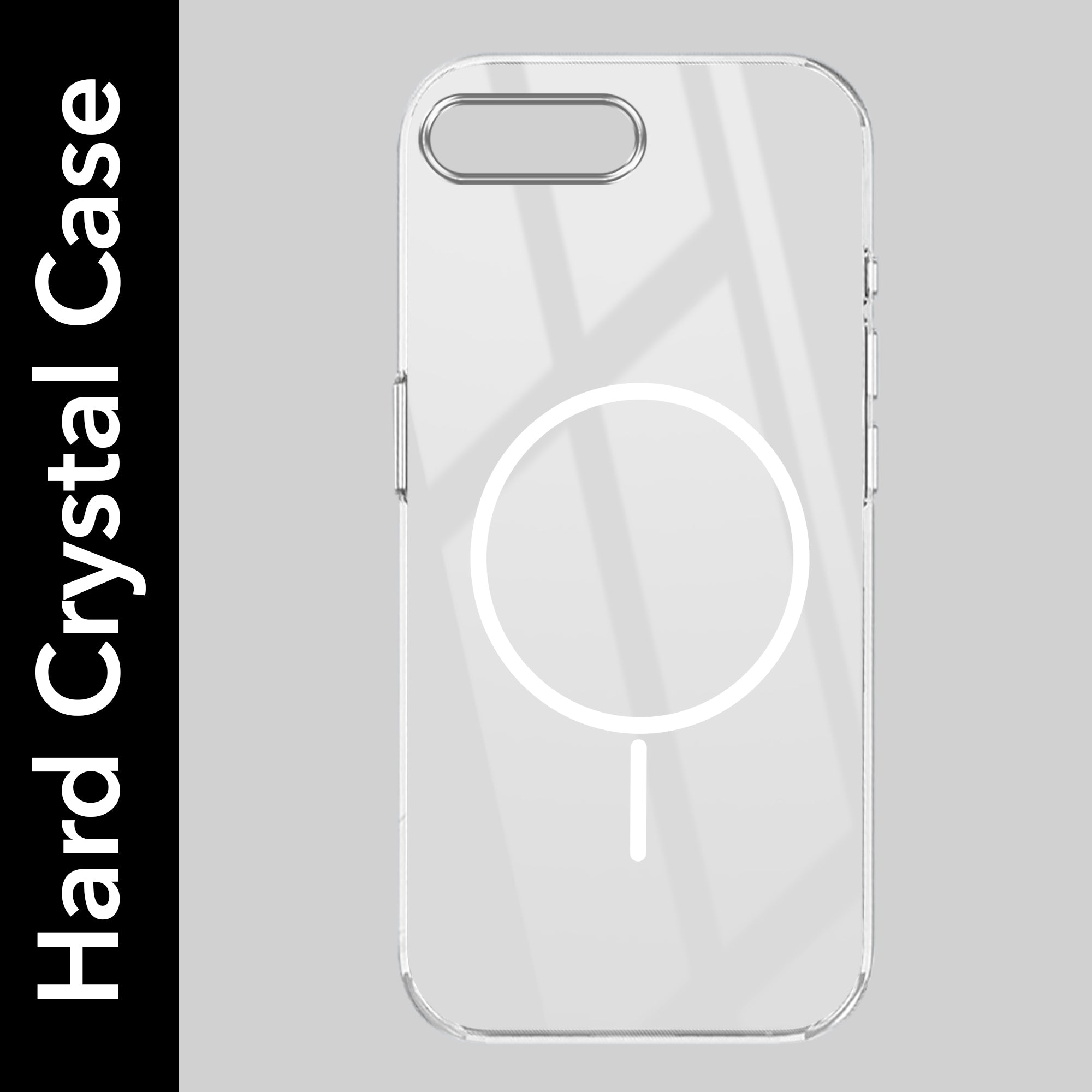For Apple iPhone 7 Plus | iPhone 8 Plus Back Cover Case (Crystal Clear Case | MagSafe Wireless Charging Support | Hard Anti Yellow | Camera Protection Bump)