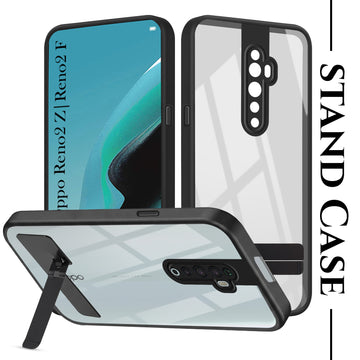 For Oppo Reno2 Z | Reno 2Z | Reno 2F | 2 F Back Cover Case (Built-in Stand | Lifetime Anti Yellow | Kickstand Shockproof | Camera Protection | MagSafe Compatible)