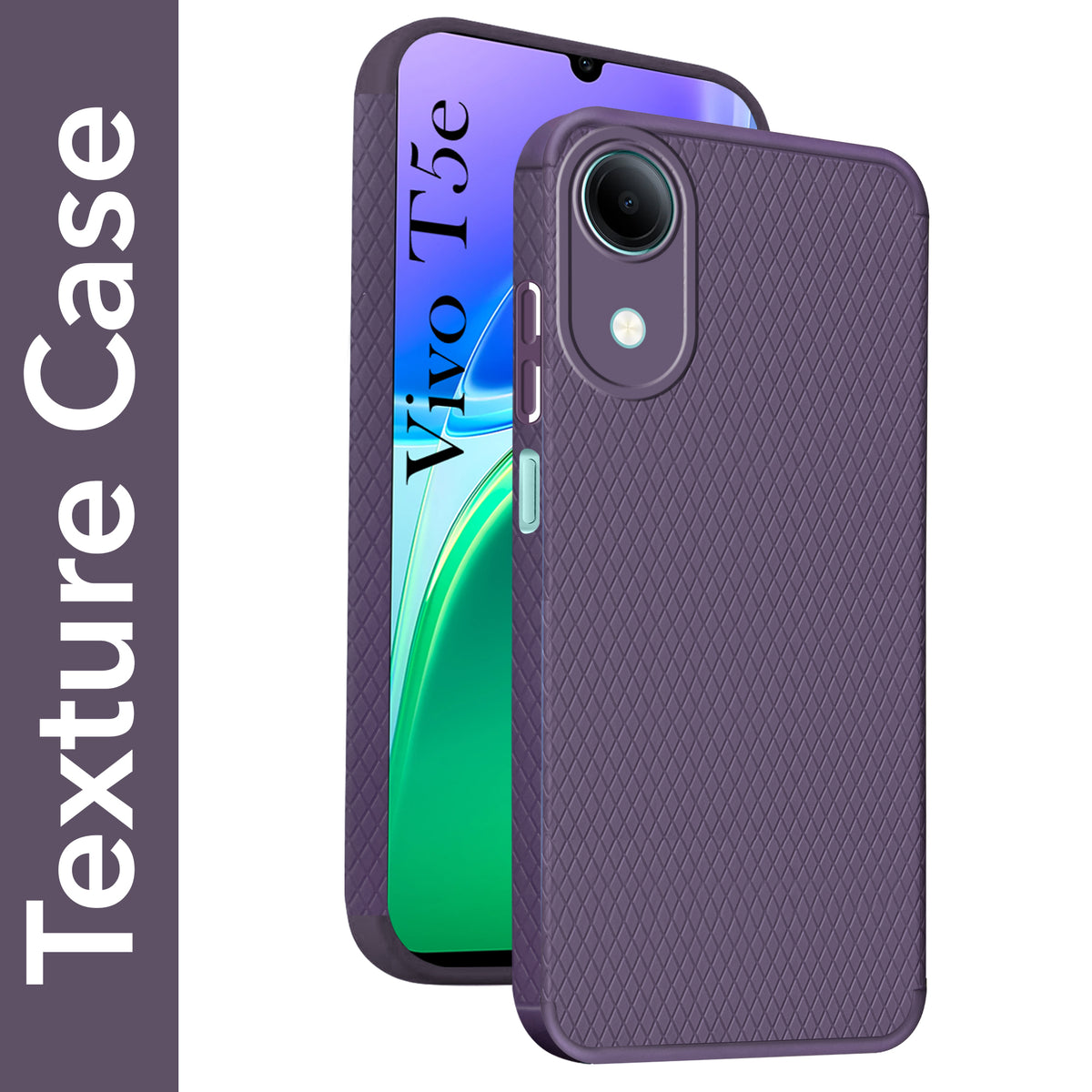 For Vivo T5e 4G Back Cover Case Liquid Silicone (Camera Protection | Side Grip Texture | Soft and Flexible)