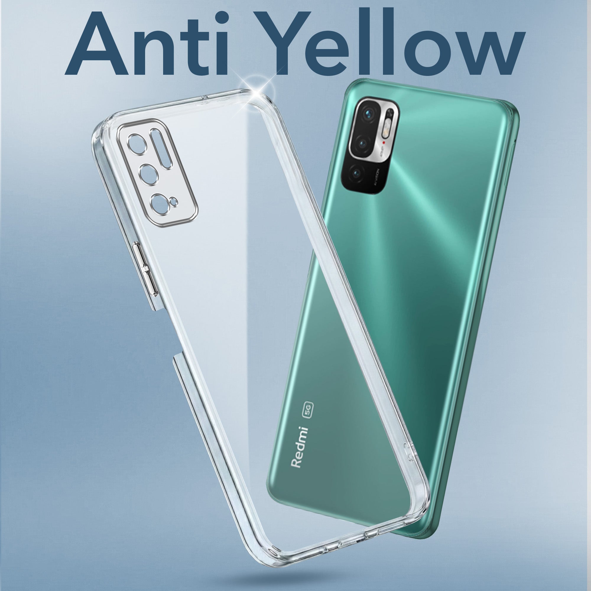 For Xiaomi Mi Redmi Note 10T 5G | Note 10 5G Back Cover Case (Hard Anti Yellow Clear Case | Sleek Hard Crystal Clear | Drop & Camera Protection | Shockproof Polycarbonate)