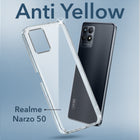 For Realme Narzo 50 Back Cover Case (Hard Anti Yellow Clear Case | Drop & Camera Protection | Shockproof Polycarbonate)