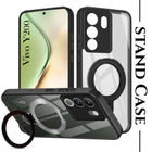 For Vivo Y200 Back Cover Case (Kick Stand Ring Holder | Life time Anti Yellow | Camera Protection)