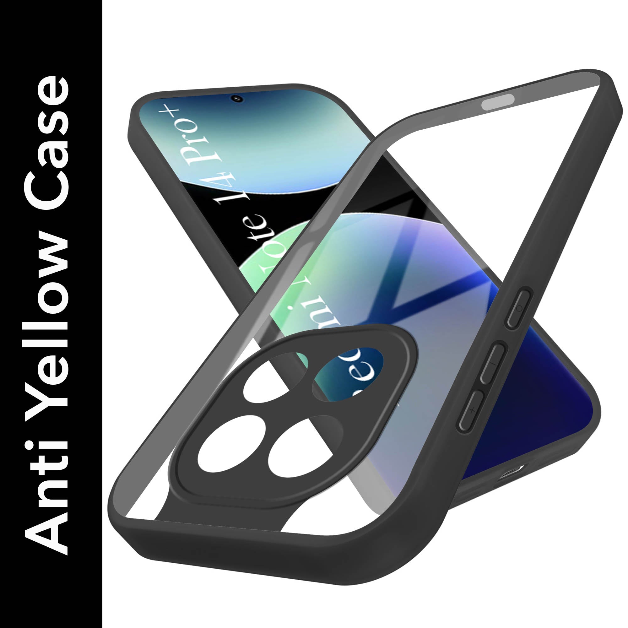 For Redmi Note 14 Pro Plus Back Cover Case (Lifetime Anti Yellow | Anti Scratch | Crystal Clear Shockproof)