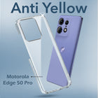 For Motorola Moto Edge 50 Pro Back Cover (Hard Anti Yellow Clear Case | Drop & Camera Protection | Shockproof Polycarbonate)