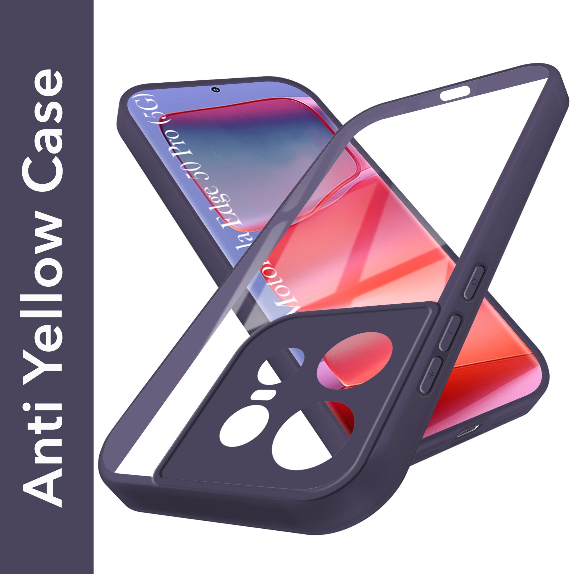 For Motorola Moto Edge 50 Pro Back Cover Case (Lifetime Anti Yellow | Anti Scratch | Crystal Clear Shockproof)
