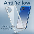 For Samsung Galaxy M62 Back Cover Case (Hard Anti Yellow Clear Case | Drop & Camera Protection | Shockproof Polycarbonate)