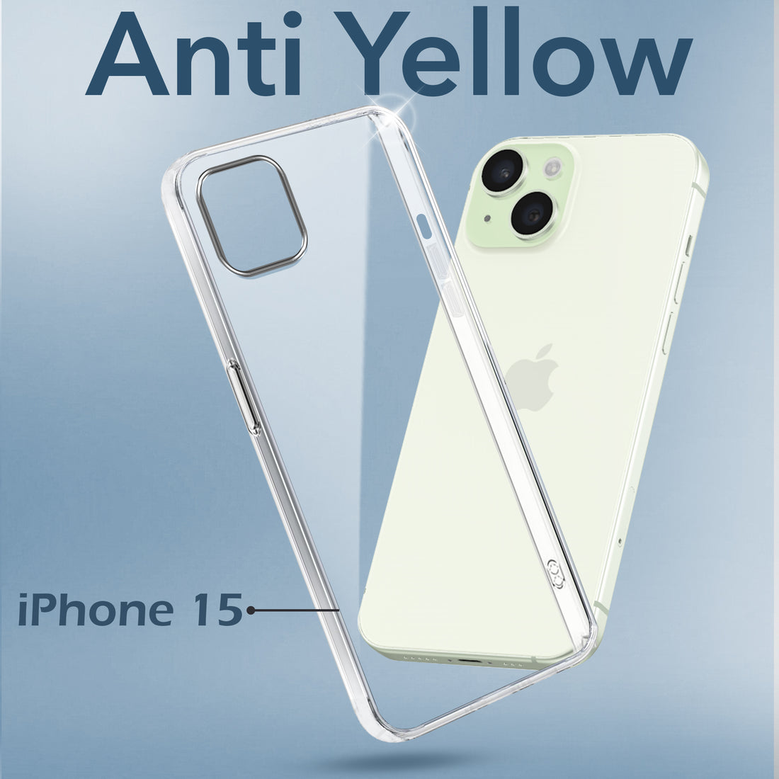 For Apple iPhone 15 Back Cover Case (Hard Anti Yellow Clear Case | Drop & Camera Protection | Shockproof Polycarbonate)