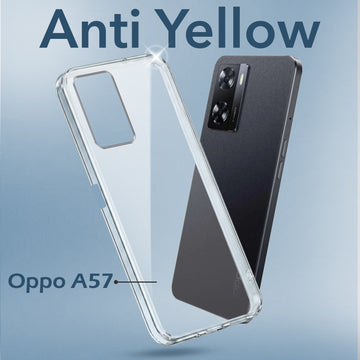 For Oppo A57 2022 Back Cover Case (Hard Anti Yellow Clear Case | Drop & Camera Protection | Shockproof Polycarbonate)