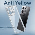 For Oppo Reno 8 5G Back Cover Case (Hard Anti Yellow Clear Case | Drop & Camera Protection | Shockproof Polycarbonate)