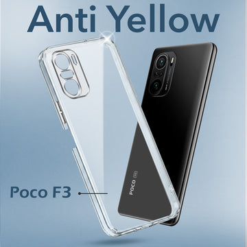 For Poco F3 Back Cover Case (Hard Anti Yellow Clear Case | Drop & Camera Protection | Shockproof Polycarbonate)