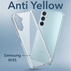 For Samsung Galaxy M35 5G Back Cover (Hard Anti Yellow Clear Case | Drop & Camera Protection | Shockproof Polycarbonate)