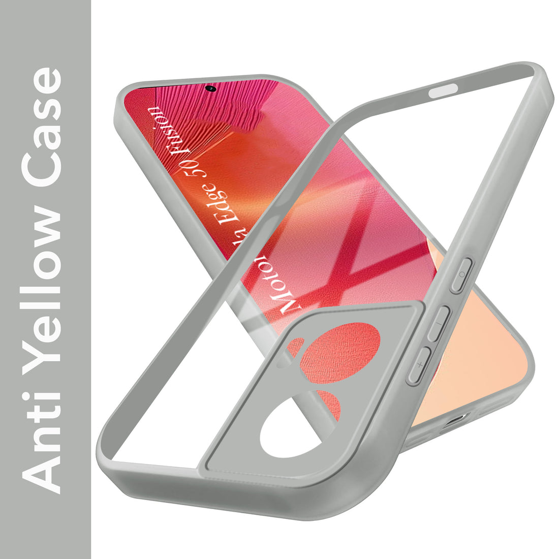 For Motorola Moto Edge 50 Fusion Back Cover Case (Lifetime Anti Yellow | Anti Scratch | Crystal Clear Shockproof)