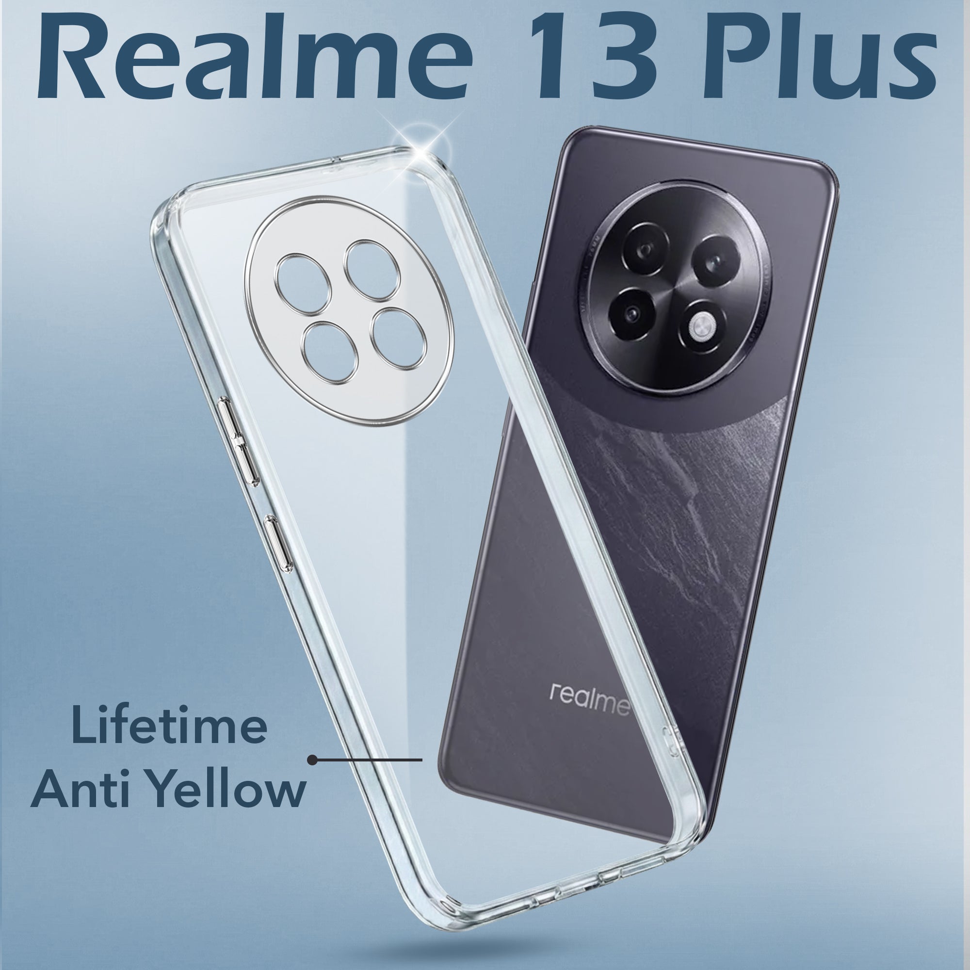 For Realme 13 Pro | Realme 13 Pro Plus 5G Back Cover (Hard Anti Yellow Clear Case | Drop & Camera Protection | Shockproof Polycarbonate)
