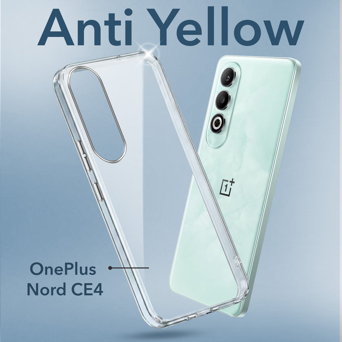 For Oneplus Nord CE 4 Back Cover (Hard Anti Yellow Clear Case | Drop & Camera Protection | Shockproof Polycarbonate)