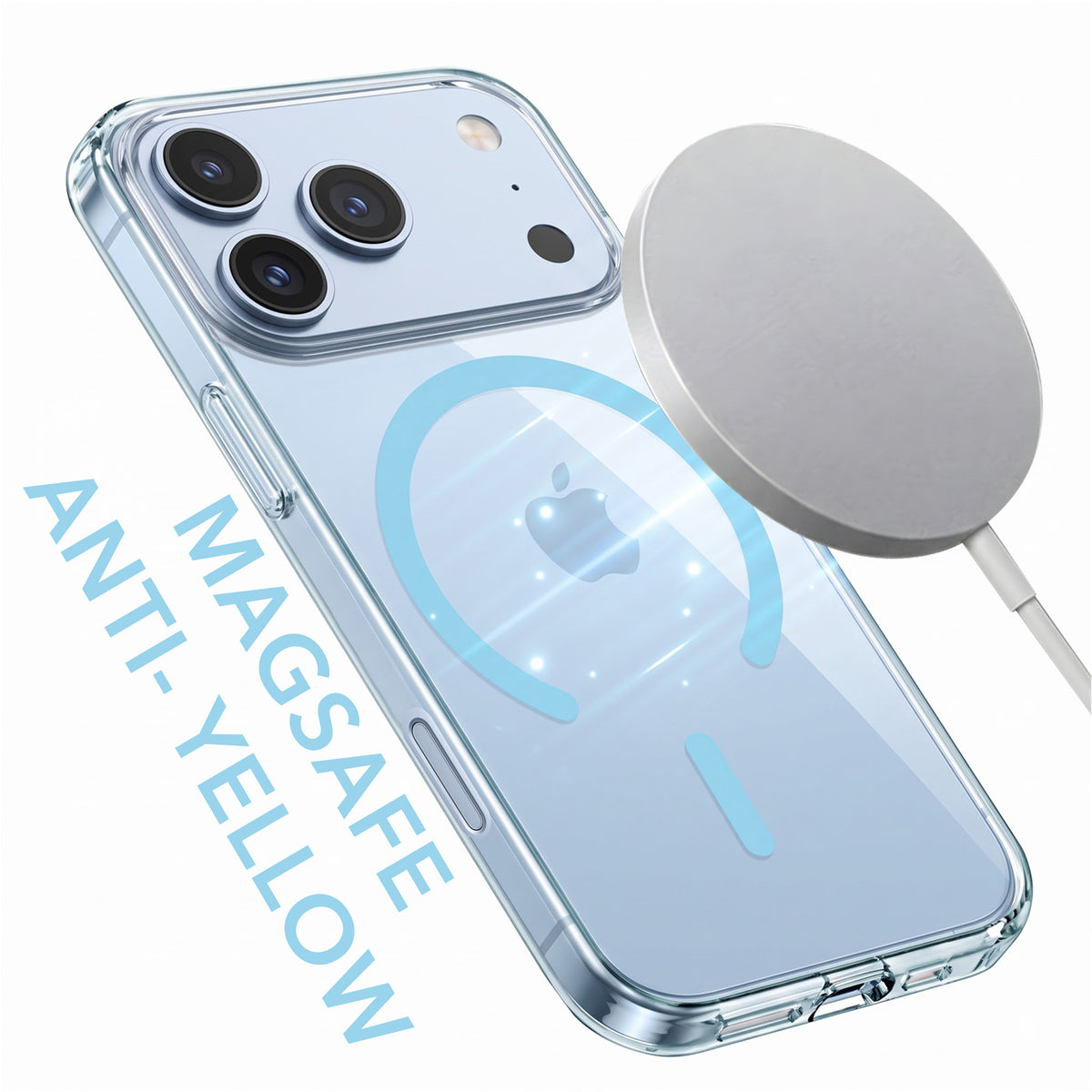 For Apple iPhone 18 Pro Max Back Cover Case Lifetime Anti-Yellow MagSafe Compatible Clear (Sleek Hard Crystal | Shockproof and Camera Protection)