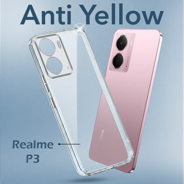 For Realme P3 Back Cover Case (Hard Anti Yellow Clear Case | Sleek Hard Crystal Clear | Drop & Camera Protection | Shockproof Polycarbonate)