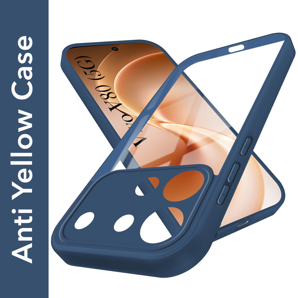 For Vivo V80 5G Back Cover Case Ultra-Hybrid (Lifetime Anti Yellow | Anti Scratch | Crystal Clear Shockproof)