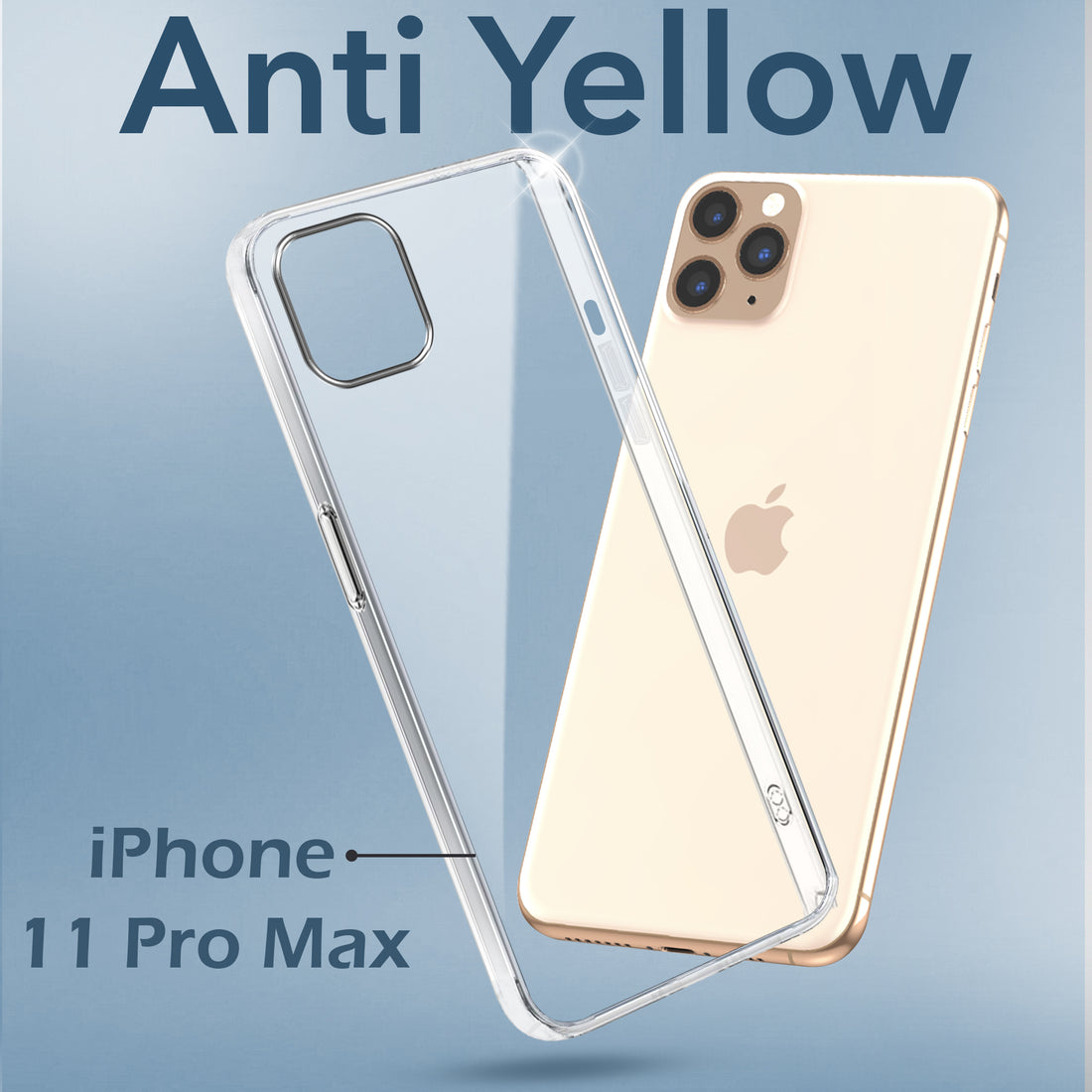 For Apple iPhone 11 Pro Max Back Cover Case (Hard Anti Yellow Clear Case | Drop & Camera Protection | Shockproof Polycarbonate)