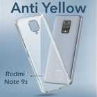 For Xiaomi Mi Redmi Note 9S Back Cover Case (Hard Anti Yellow Clear Case | Sleek Hard Crystal Clear | Drop & Camera Protection | Shockproof Polycarbonate)